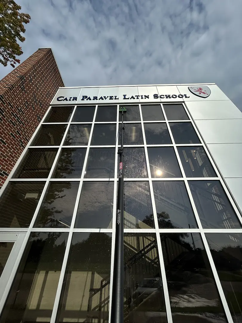 Water-fed pole window cleaning service in Topeka, KS - streak-free results